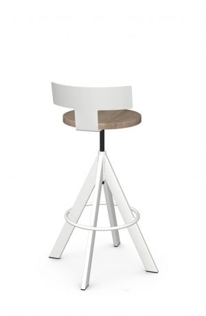 Metal Finish: 61 Pure • Seat Wood Finish: 80 Milk, distressed