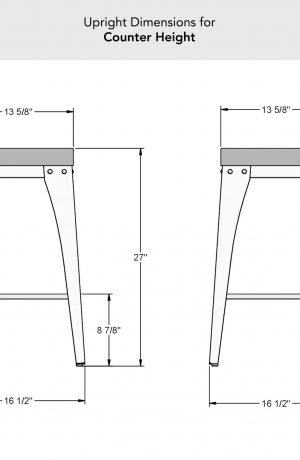 Amisco's Upright Counter Height Dimensions