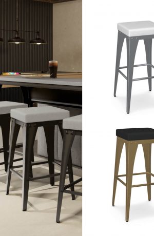 Amisco's Upright Industrial Custom Made Bar Stools