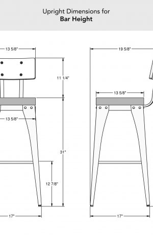 Amisco's Upright Bar Height Dimensions