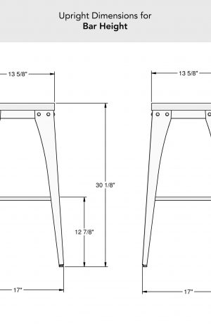 Amisco's Upright Bar Height Dimensions