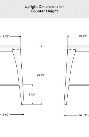 Amisco's Upright Counter Height Dimensions