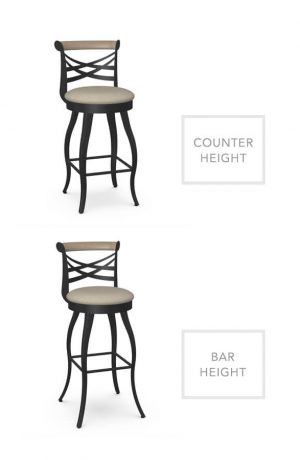 Amisco's Whisky Swivel Stool in Counter Height and Bar Height