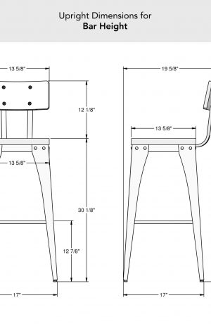 Amisco's Upright Bar Height Dimensions
