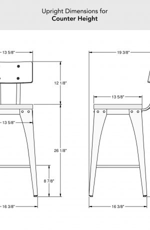 Amisco's Upright Counter Height Dimensions