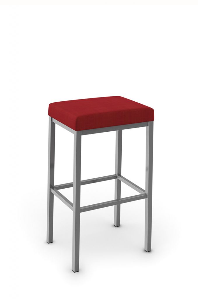 Amisco Bradley Non-Swivel Stool with Seat Cushion