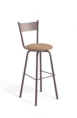 Amisco Crystal Swivel Stool with Padded Seat