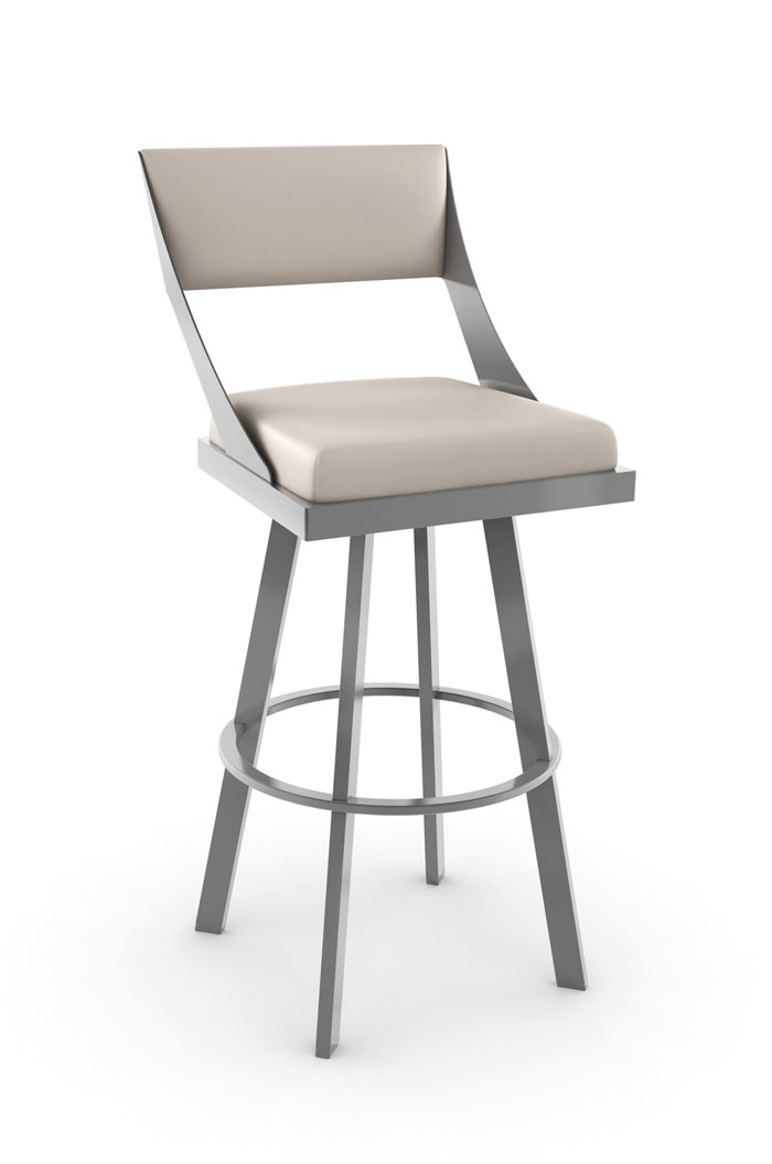 Fame Modern Swivel Bar Stool with Back