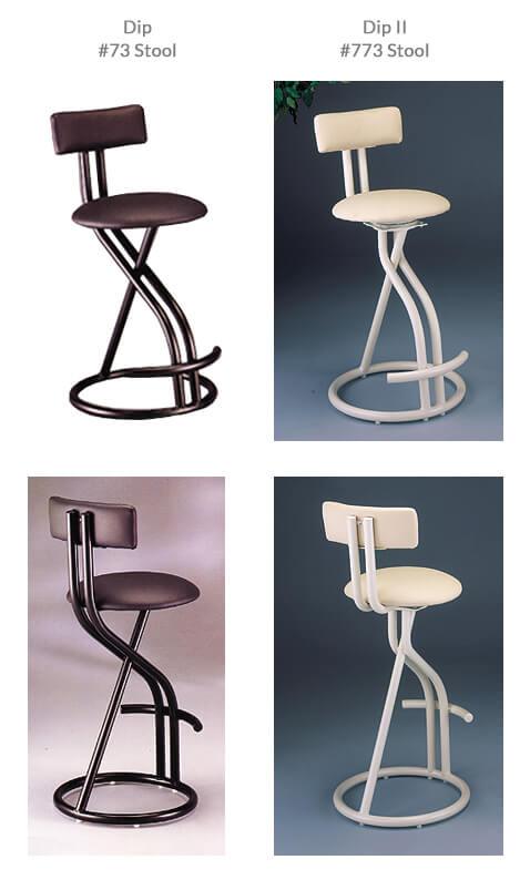 Comparison of the #73 and #773 Swivel Stools by Lisa Furniture
