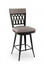 Amisco Oxford Swivel Stool with Cross Back Design