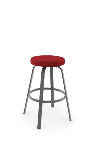 Amisco Reel Backless Swivel Stool with Metal Frame