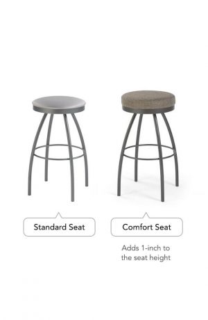 Trica Adam Backless Swivel Stool - Available in Standard Seat or Comfort Seat
