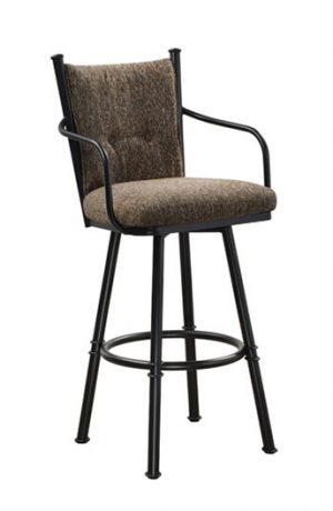 Trica's Arthur 2 Swivel Bar Stool with Arms and Fabric