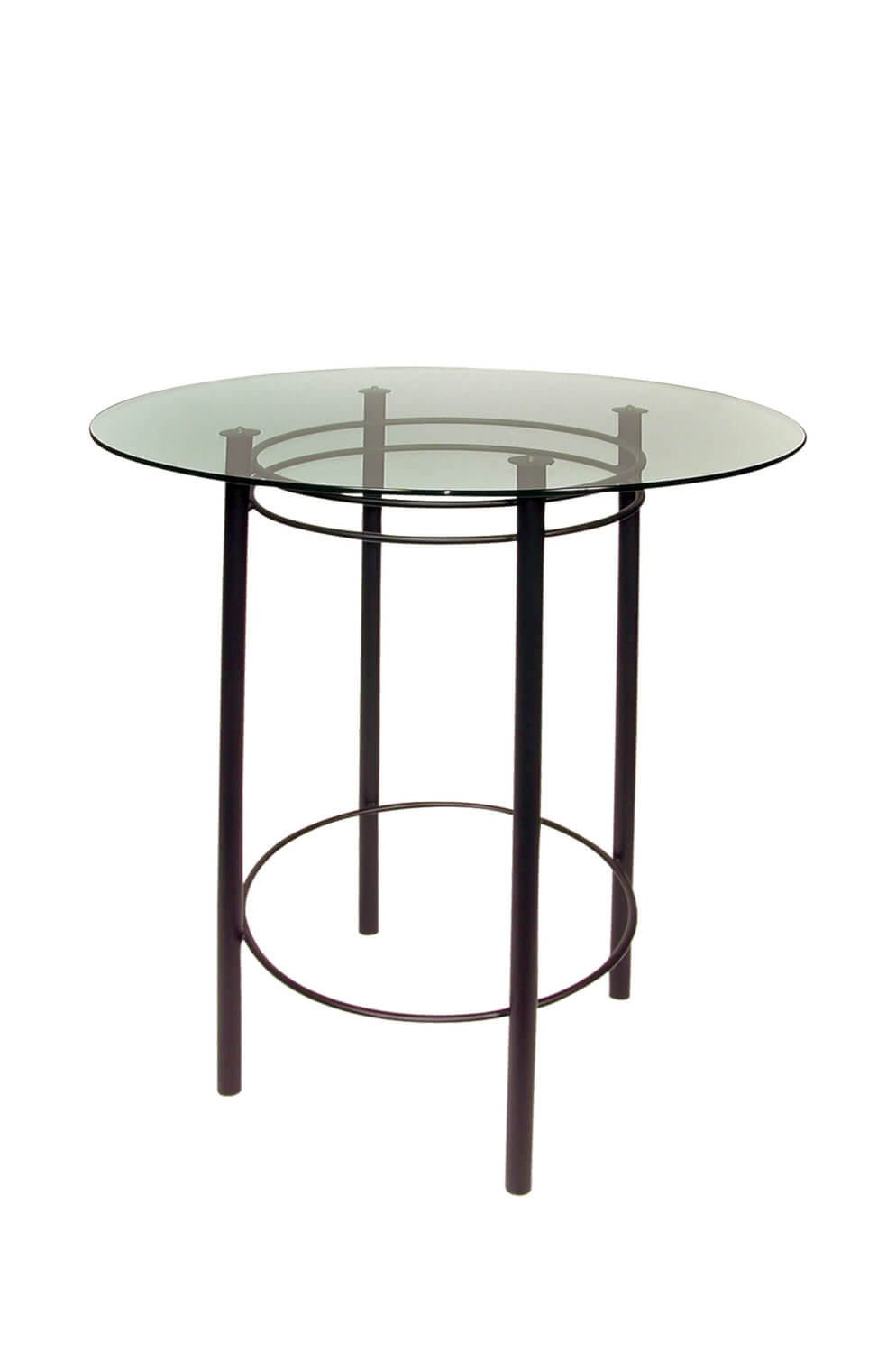 Astro Dining Counter Pub Table with Round Glass