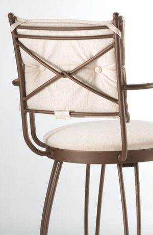 Trica Bill 2 Swivel Stool with Cross Back Design
