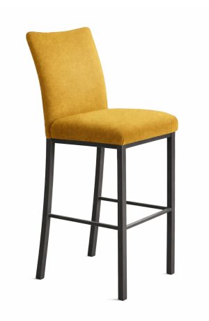 Trica's Biscaro Black and Yellow Bar Stool with Back