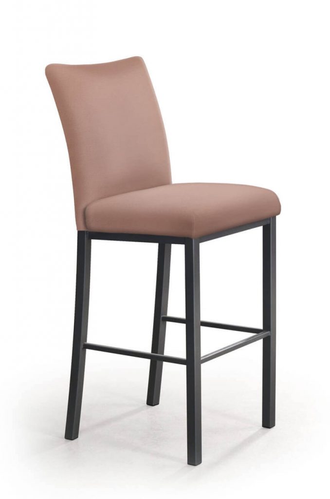 Trica's Biscaro Black Bar Stool with Pink Fabric