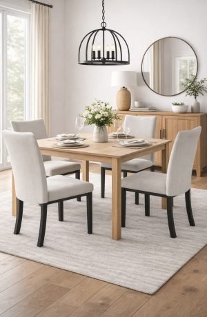 Trica's Biscaro High Back Dining Chairs in Modern Dining Room