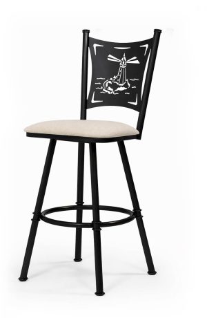 Trica's Creation Black Lighthouse Bar Stool Theme