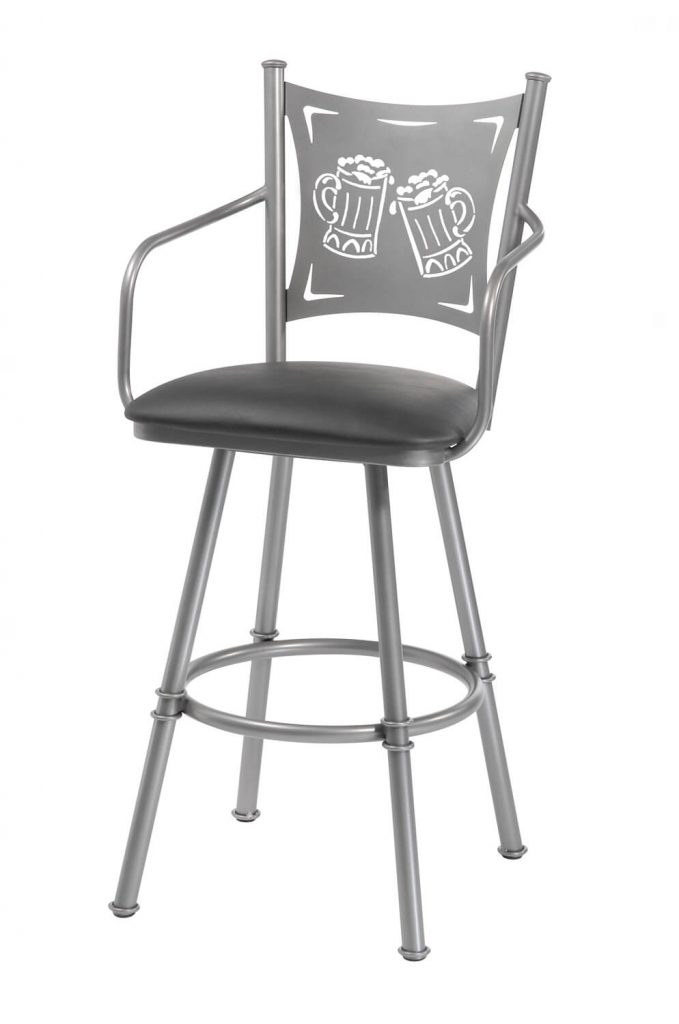 Trica Creation Collection 2 Swivel Stool with Arms and Beer Back