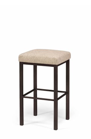 Trica's Day Modern Brown Backless Bar Stool