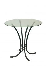 Trica's Erika Black Table with Round Glass