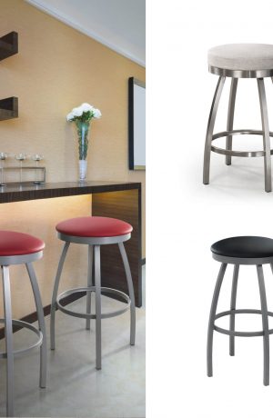 Trica's Henry Modern Backless Swivel Bar Stool in Custom Color Choices