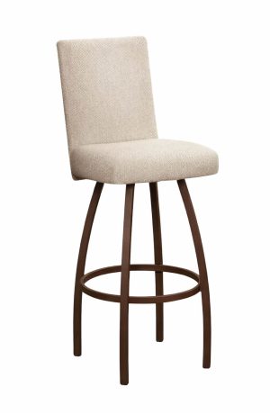 Trica's Nicholas Brown Swivel Bar Stool with Back