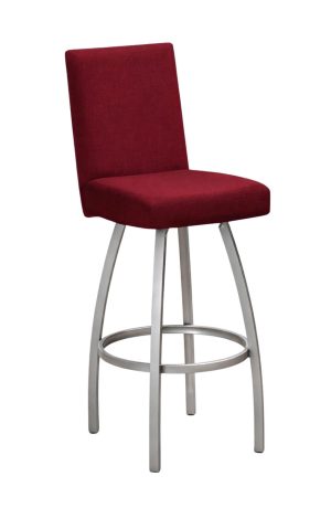 Metal Finish: Silver • Seat and Back Cushion: Bergen 205, fabric • Seat Thickness: Standard Seat • Shown at Bar Height