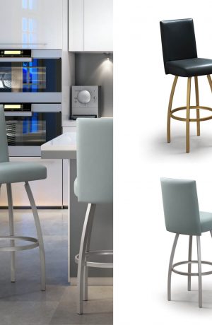 Trica's Nicholas Swivel Bar Stool with Back - Custom Colors