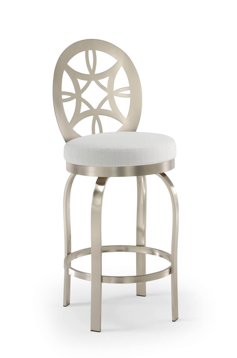 Brushed stainless steel discount swivel bar stools