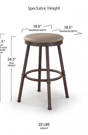 Trica's Sal Backless Bar Stool in Spectator Height
