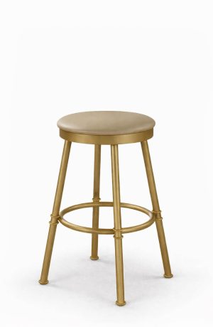 Trica's Sal Gold Backless Swivel Bar Stool