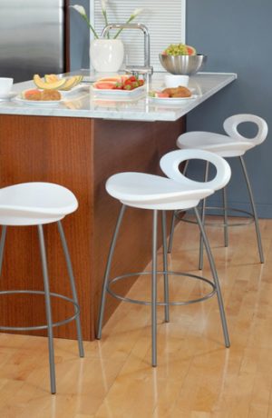 Solo Stool, a Funky and Modern Low Back Stool by Trica