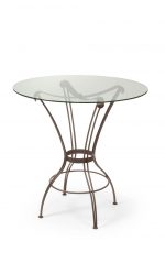 Trica's Transit Counter Height Table with Round Glass Top