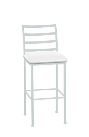 Wesley Allen's Benton Modern Beach Style Bar Stool in Blue and White