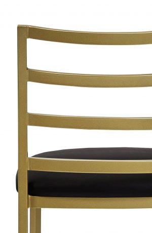 Metal Finish: Opaque Gold • Seat Cushion: Dillon Black, vinyl