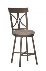 Wesley Allen's Camarillo Swivel Bar Stool in Copper with Back