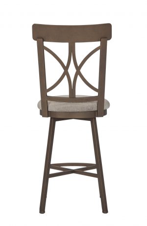 Wesley Allen's Camarillo Swivel Bar Stool in Copper with Back - Back View