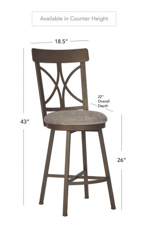 Wesley Allen's Camarillo Swivel Stool in Counter Height