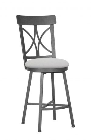 Wesley Allen's Camarillo Transitional Gray Bar Stool with X Back