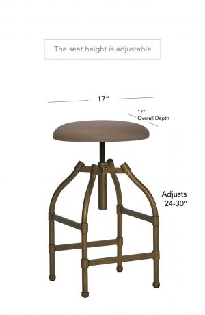 Wesley Allen's Dodge Industrial Backless Stool Dimensions