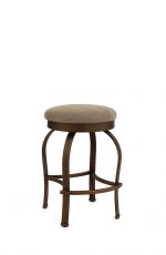 Wesley Allen's Eureka Backless Swivel Bar Stool with Slightly Curved Legs
