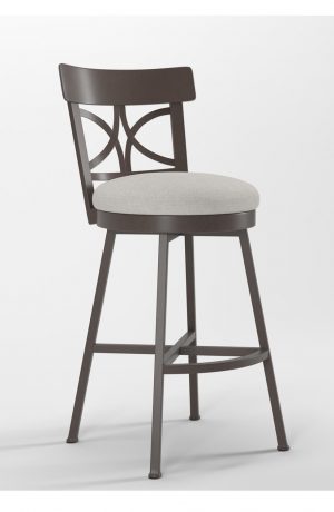 Wesley Allen's Sausalito Brown Swivel Bar Stool with Low Back