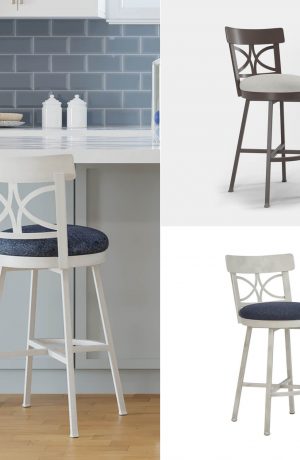 Wesley Allen's Sausalito Farmhouse Swivel Bar Stool in Custom Colors