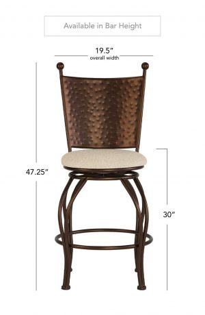 Wesley Allen's Woodland Swivel Stool in Bar Height