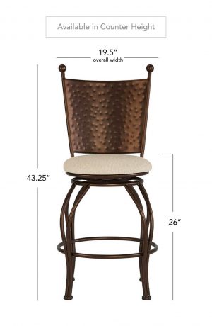 Wesley Allen's Woodland Swivel Stool in Counter Height