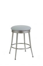Wesley Allen's Cassia Backless Swivel Counter Stool with Round Seat Cushion