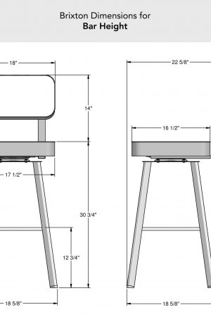 Amisco's Brixton Bar Height Dimensions