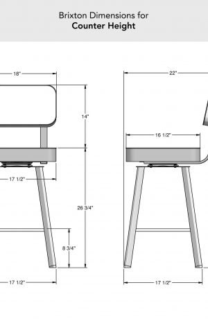 Amisco's Brixton Counter Height Dimensions